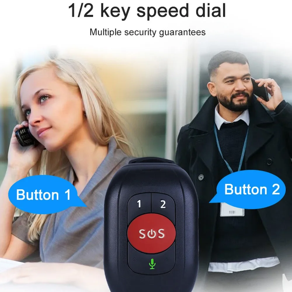 Fall Detection Watch - Ouderen 4G LTE SOS-horloge GPS-tracking Valalarm