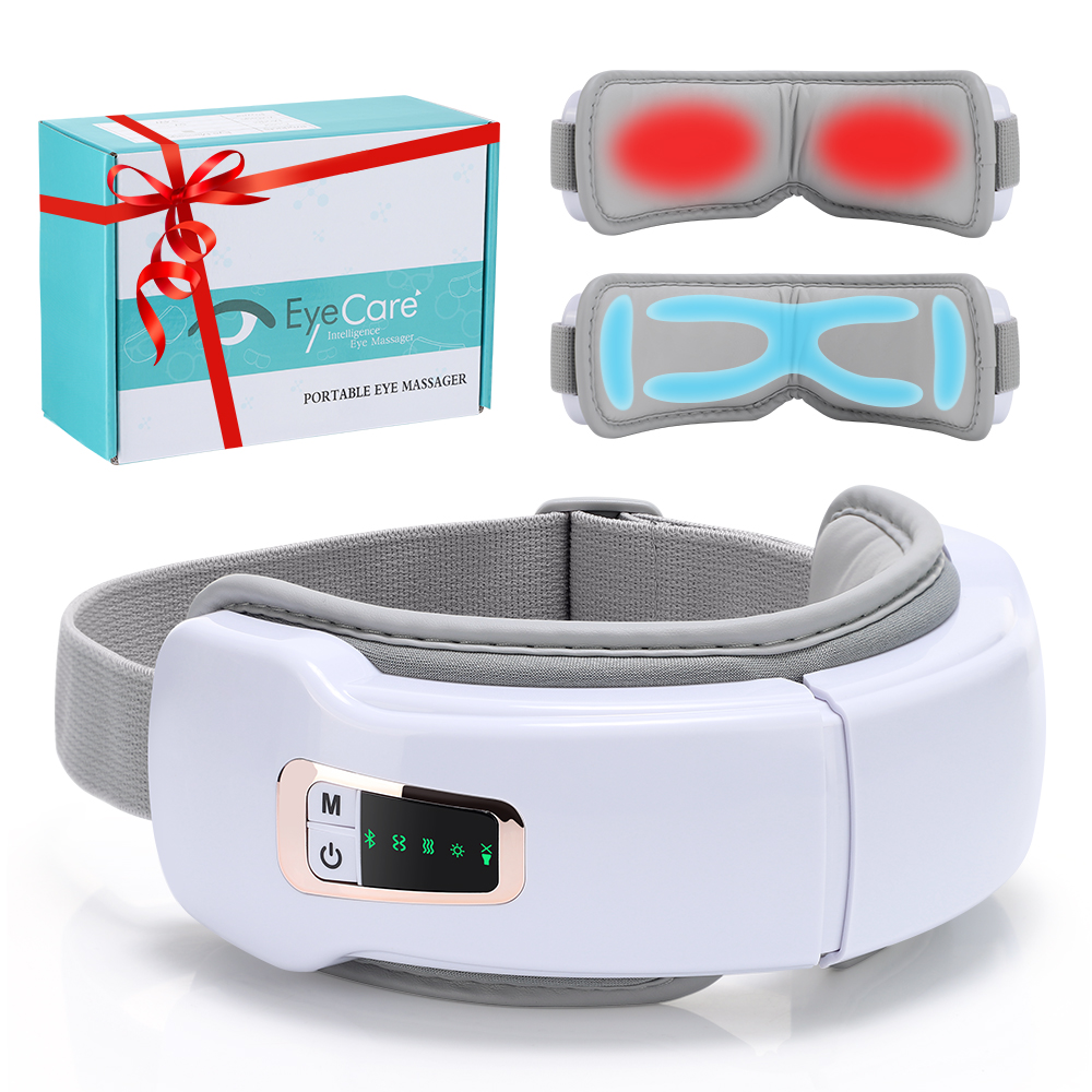 Light Therapy Glasses - Opvouwbare oogluchtdruk Massager Airbag Trillingsmassage Heet