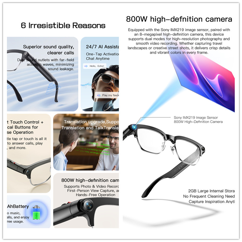 2026 Nieuwe 8MP Ultra-Wide HD  - Smart Glasses Lens recensie en prijs