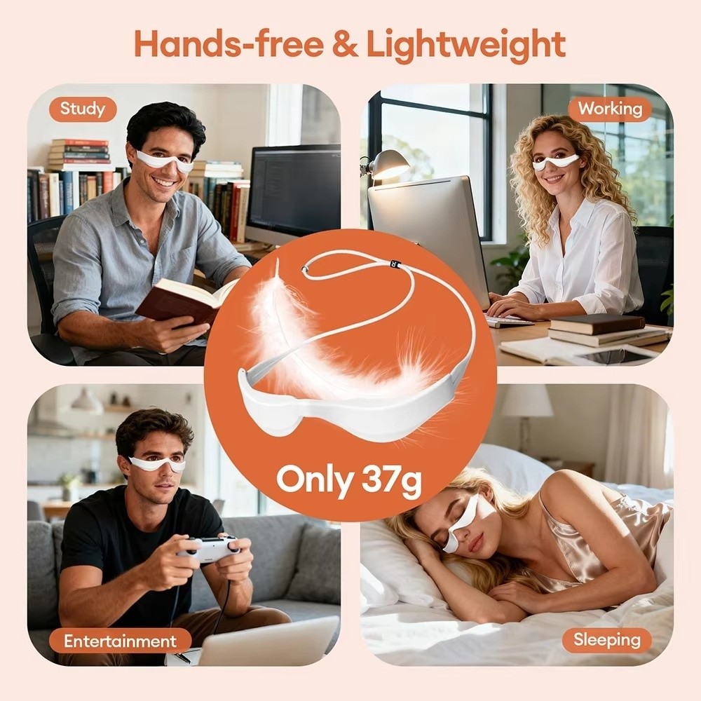 3D Oogmassager Rood Licht Ther - Light Therapy Glasses recensie en prijs